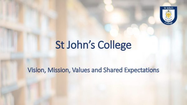 Vision, Mission, Values and Shared Expectations