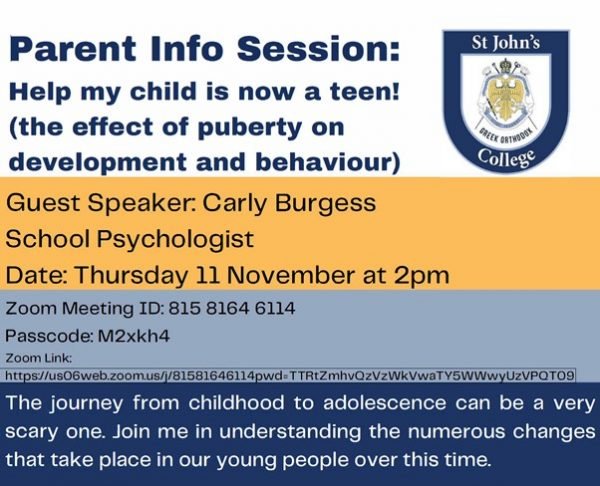 Parent Information Session - Help my child is now a teen (the effect of puberty on development and behaviour) - 3