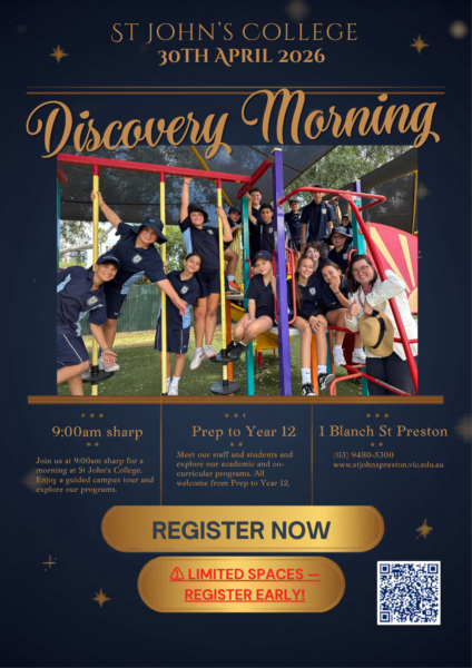 Discovery Morning - St Johns College Preston, 30 April 2026